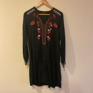 Vera Moda Black Dress Floral Design